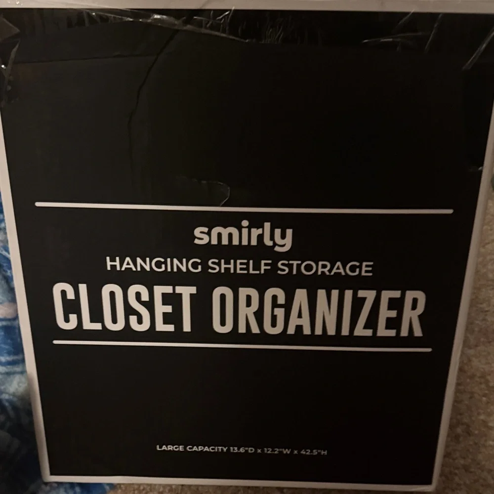 Black Hanging Shelf Closet Organizer